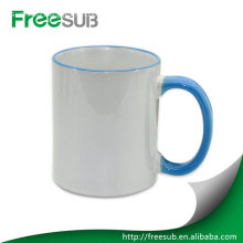 Rim handle color mug custom photo mugs